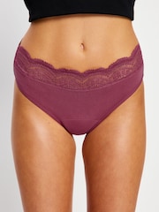 ModiBodi Purple Perio-Sensual Hi Waist Bikini Moderate Plum - Image 3 of 7