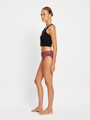 ModiBodi Purple Perio-Sensual Hi Waist Bikini Moderate Plum - Image 6 of 7