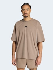 adidas Cream Primelift Workout Oversize T-Shirt - Image 1 of 7