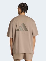 adidas Cream Primelift Workout Oversize T-Shirt - Image 2 of 7