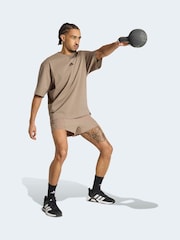 adidas Cream Primelift Workout Oversize T-Shirt - Image 3 of 7