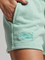 Superdry Green Vintage Logo Embroidered Jersey Shorts - Image 4 of 5