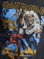 Superdry Black 100% Cotton Iron Maiden x Limited Edition T-Shirt - Image 4 of 4