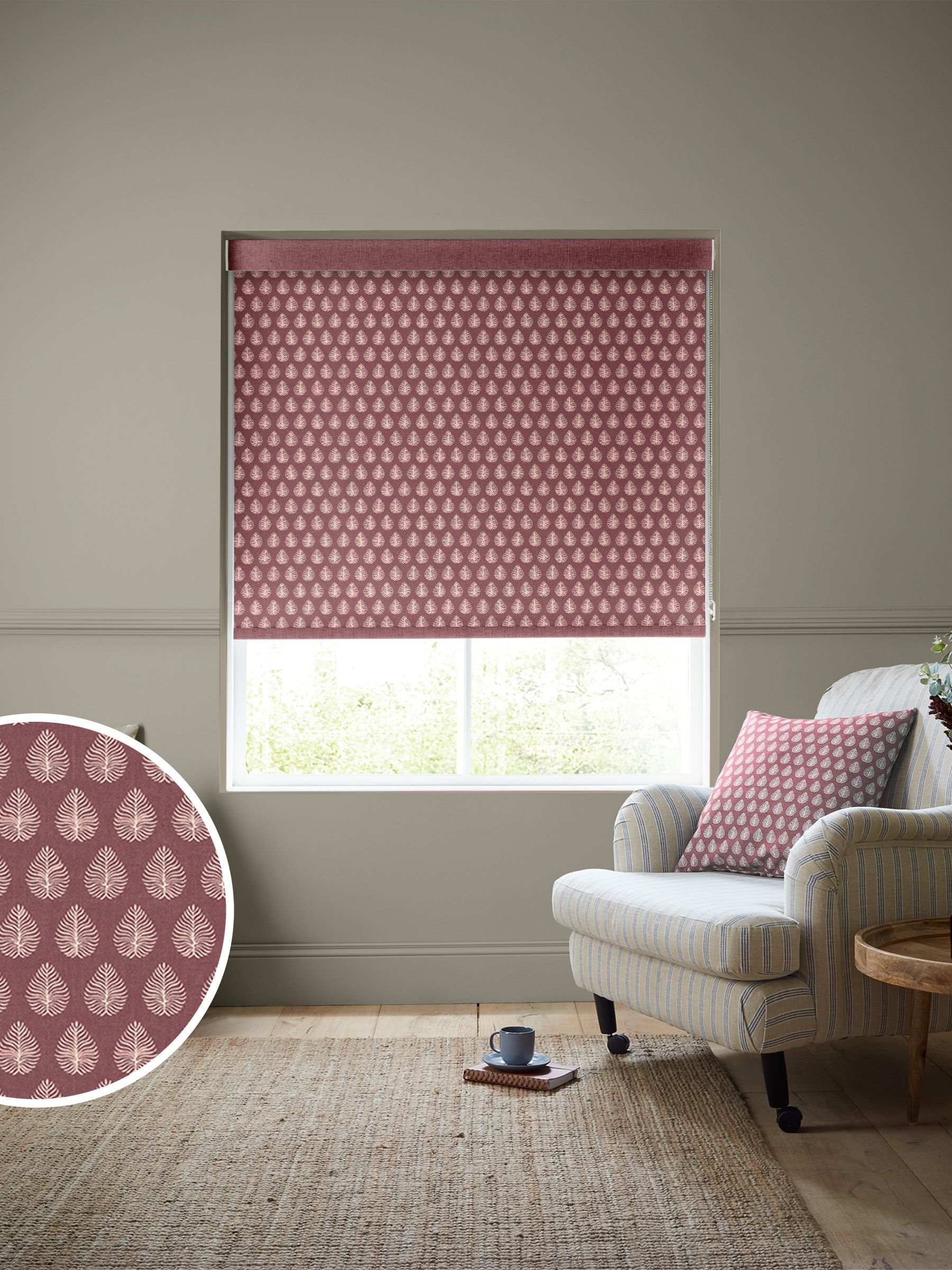 Emily Bond Raspberry Jaipur Made to Measure Roller Blinds