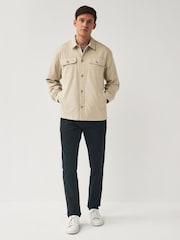 Ecru Cotton Linen Shacket - Image 2 of 10