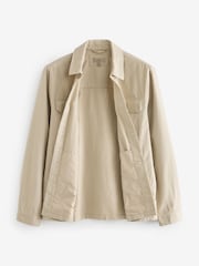 Ecru Cotton Linen Shacket - Image 7 of 10