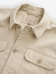 Ecru Cotton Linen Shacket - Image 8 of 10