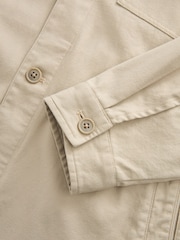 Ecru Cotton Linen Shacket - Image 9 of 10