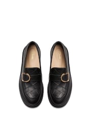 Clarks Black Leather Splend Penny Loafer Shoes - Image 6 of 7