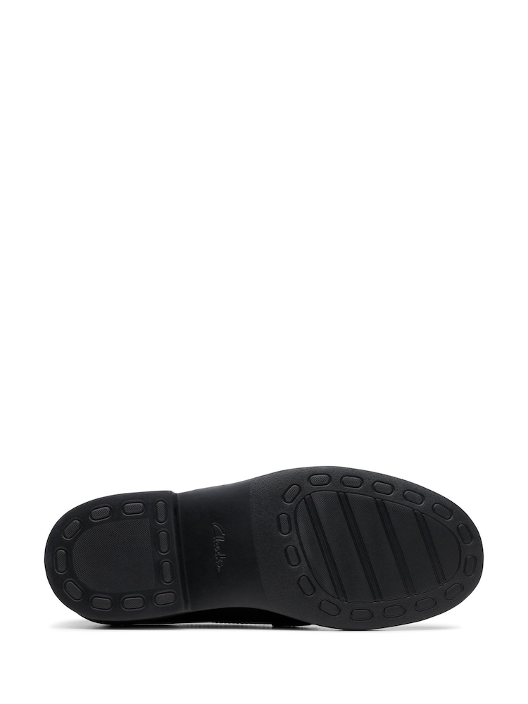Clarks Black Leather Splend Penny Loafer Shoes - Image 7 of 7