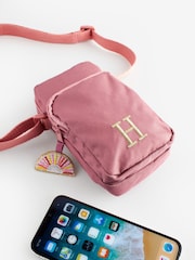 Bright Pink Initial Sun patch Cross-Body Bag - Image 10 of 17