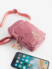 Bright Pink Initial Sun patch Cross-Body Bag - Image 13 of 17