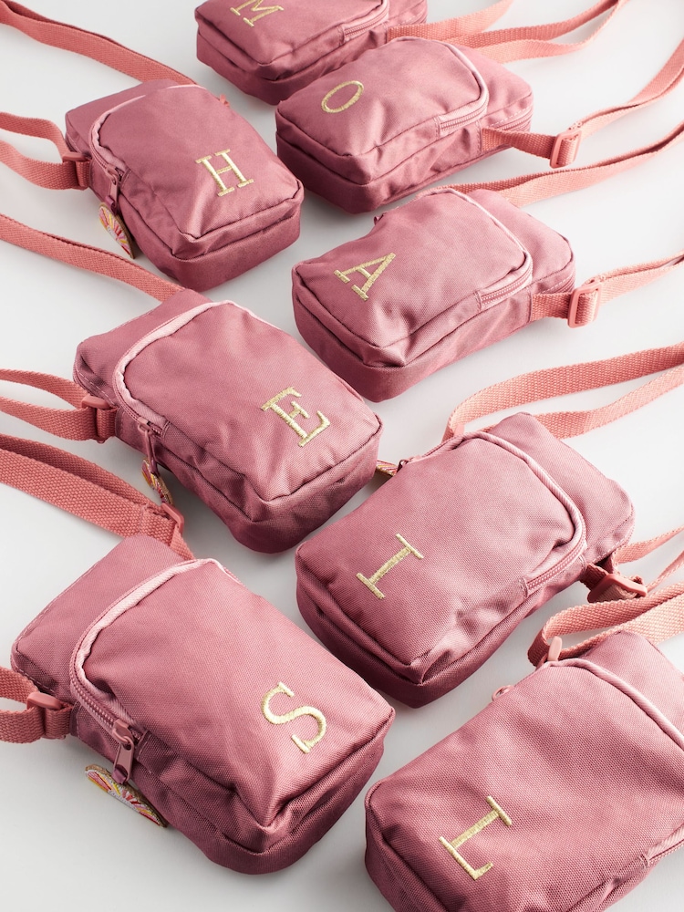Bright Pink Initial Sun patch Cross-Body Bag - Image 17 of 17