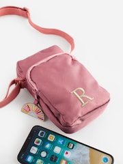 Bright Pink Initial Sun patch Cross-Body Bag - Image 7 of 17