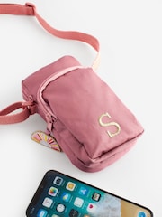 Bright Pink Initial Sun patch Cross-Body Bag - Image 8 of 17