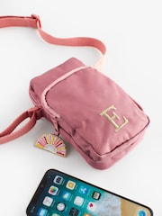 Bright Pink Initial Sun patch Cross-Body Bag - Image 9 of 17