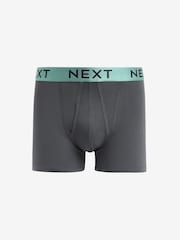 Grey Mixed Light Metallic Waistband 4 Pack Hipster Boxers - Image 4 of 7
