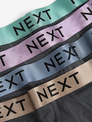 Grey Mixed Light Metallic Waistband 4 Pack Hipster Boxers - Image 7 of 7
