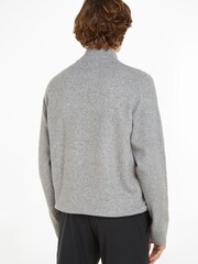 Grau - Calvin Klein Pullover mit Knopfleiste - Bild 2 von 5
