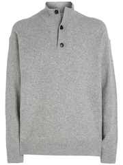 Grau - Calvin Klein Pullover mit Knopfleiste - Bild 4 von 5
