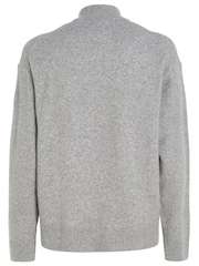 Grau - Calvin Klein Pullover mit Knopfleiste - Bild 5 von 5