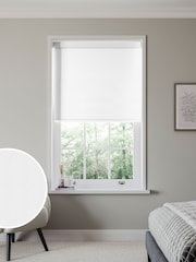 White Plain Blackout Made to Measure Roller Blind - Image 1 of 6