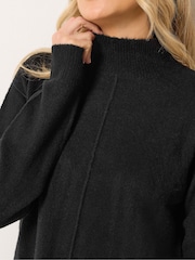 Long Tall Sally Black Turtle Neck Knitted Jumper - Image 4 of 6