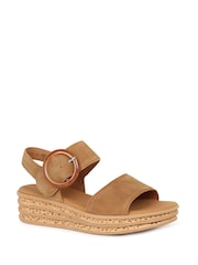 Gabor Brown Andre Leather Sandals - Image 3 of 5