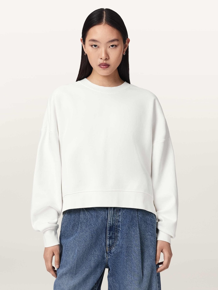 AllSaints White Esme Pippa Sweatshirt - Image 1 of 7 AllSaints White Esme Pippa Sweatshirt - Image 1 of 7