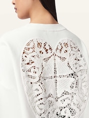 AllSaints White Esme Pippa Sweatshirt - Image 5 of 7