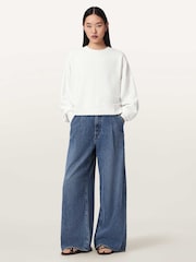AllSaints White Esme Pippa Sweatshirt - Image 6 of 7