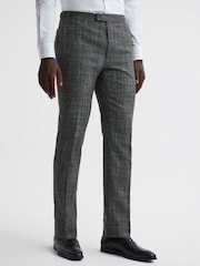 Reiss Charcoal Croupier Slim Fit Wool Trousers - Image 1 of 4