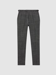 Reiss Charcoal Croupier Slim Fit Wool Trousers - Image 2 of 4