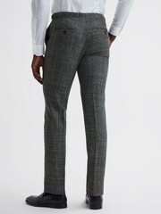 Reiss Charcoal Croupier Slim Fit Wool Trousers - Image 4 of 4