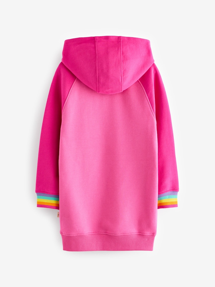 Rosa - Little Bird by Jools Oliver Star Hooded 100% Cotton Sweat Dress - Imagen 2 de 7