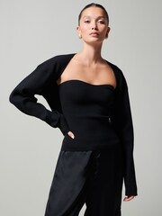 Black Shrug And Boobtube Co-ord Cardigan - Image 1 of 8