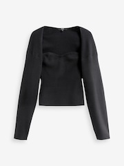 Black Shrug And Boobtube Co-ord Cardigan - Image 5 of 8