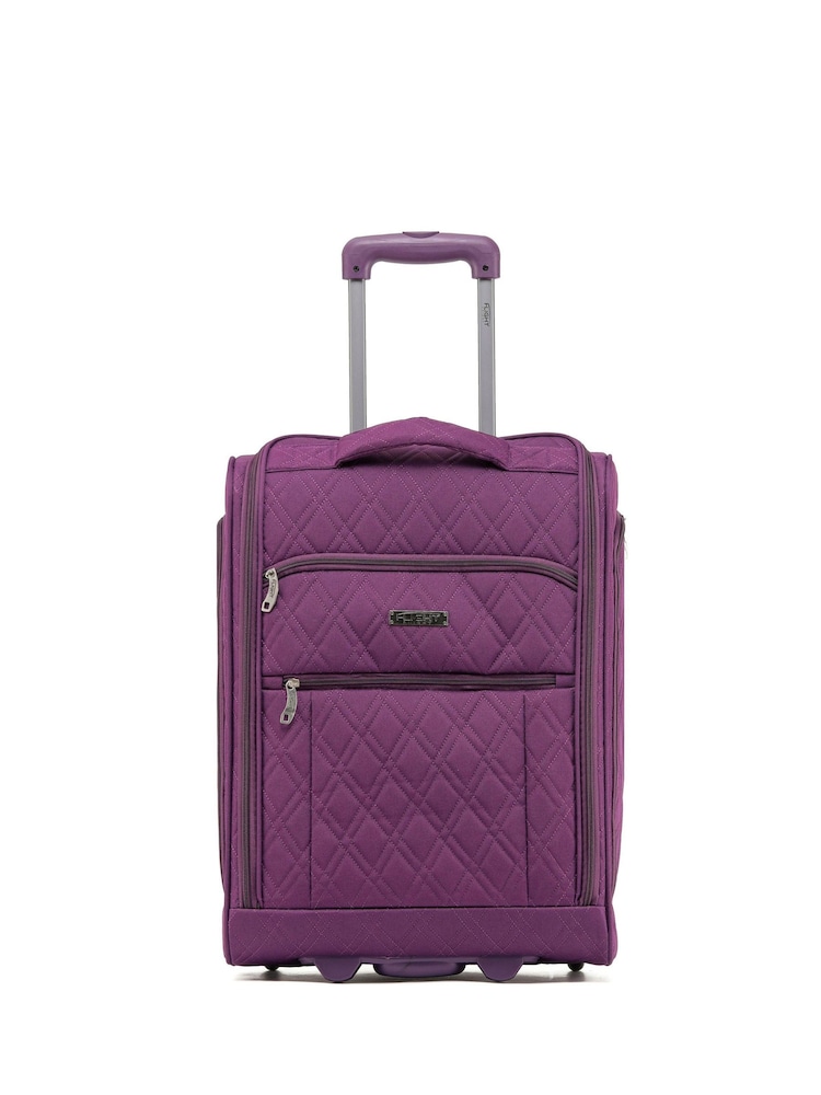 Flight Knight 55x40x20cm Ryanair Priority Soft Case Cabin Carry On Suitcase Hand Mono Canvas Luggage - Image 1 of 7