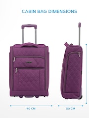 Flight Knight 55x40x20cm Ryanair Priority Soft Case Cabin Carry On Suitcase Hand Mono Canvas Luggage - Image 2 of 7
