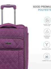 Flight Knight 55x40x20cm Ryanair Priority Soft Case Cabin Carry On Suitcase Hand Mono Canvas Luggage - Image 3 of 7