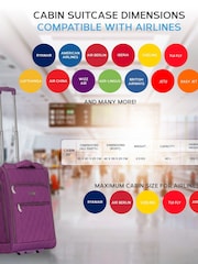 Flight Knight 55x40x20cm Ryanair Priority Soft Case Cabin Carry On Suitcase Hand Mono Canvas Luggage - Image 6 of 7