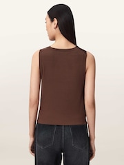 AllSaints Brown Zoey Cowl Top - Image 4 of 6