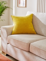 Chartreuse Yellow 59 x 59cm Soft Velour Cushion - Image 1 of 6