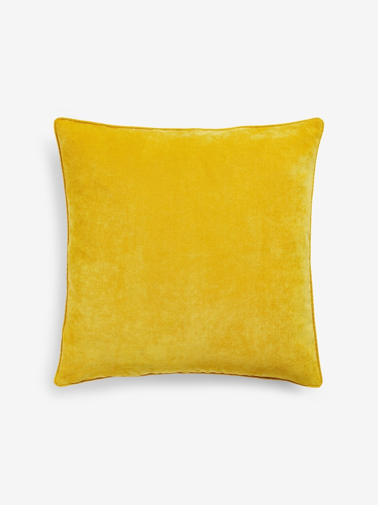 Chartreuse Yellow 59 x 59cm Soft Velour Cushion - Image 6 of 6