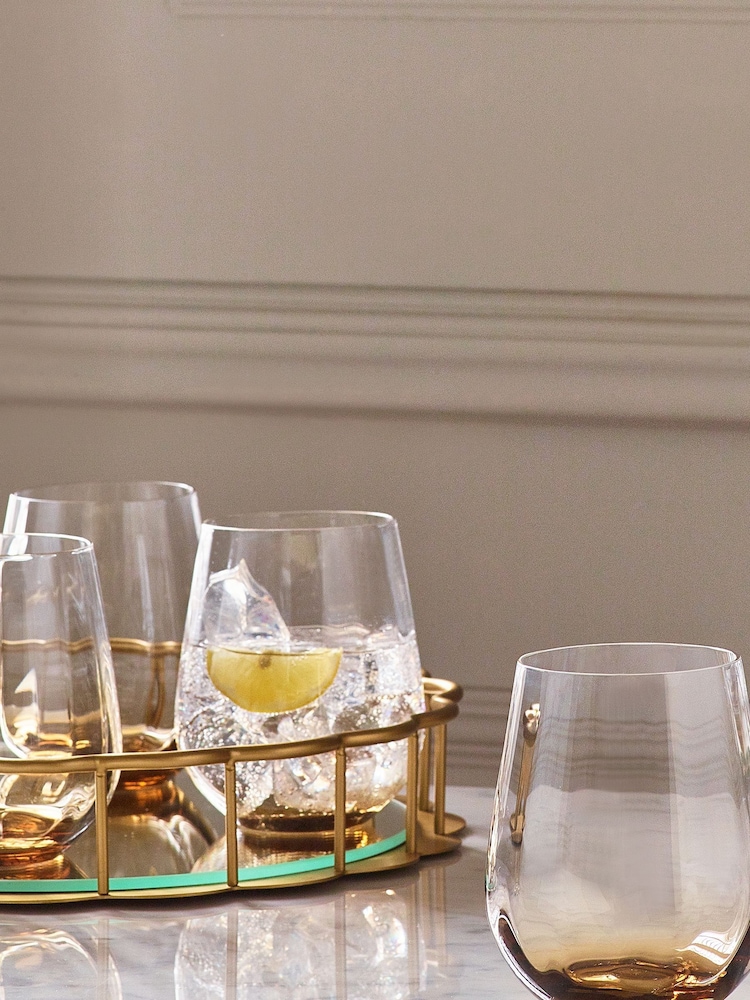 Set of 4 Kya Smoked Tapered Tumblers - Image 3 of 4