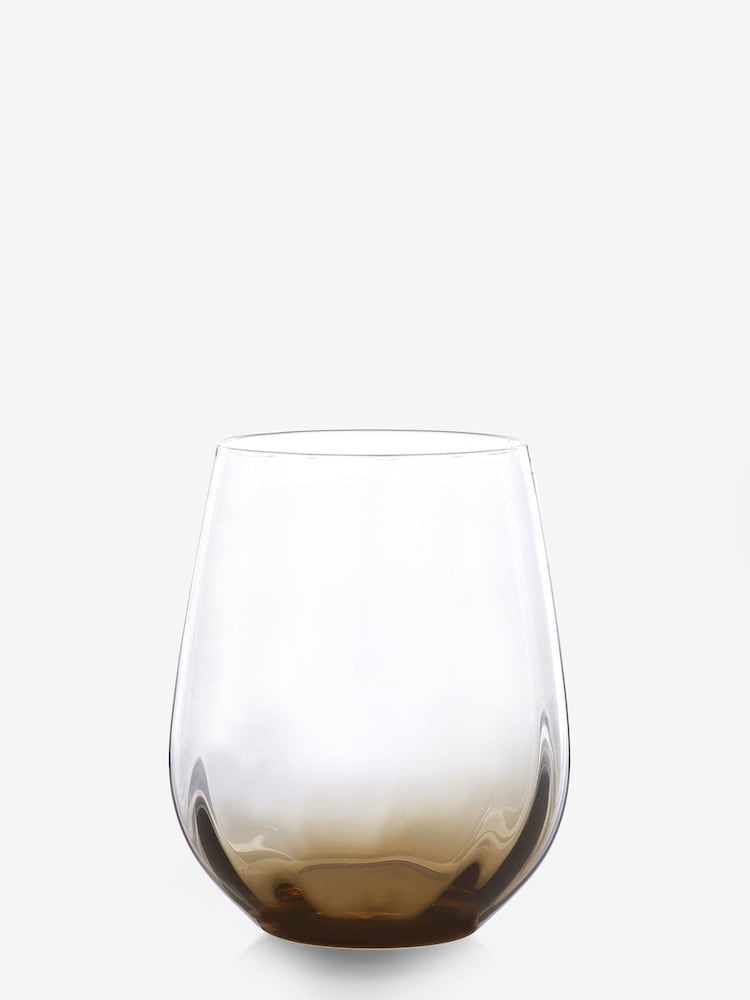 Set of 4 Natural Kya Smoked Tapered Tumblers - Image 4 of 4