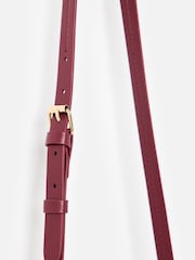 Oliver Bonas Red Kitty Burgundy Braided Cross-Body Bag - Image 4 of 6