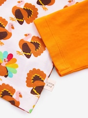 Little Bird by Jools Oliver Brown/Orange Long Sleeve Colourful T-Shirt - Image 4 of 7