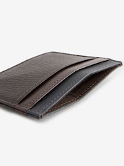 Brown Contrast Leather Card Holder - Image 4 of 4
