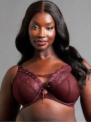Curvy Kate Red Scantilly Laced Up Plunge Bra - Image 1 of 4